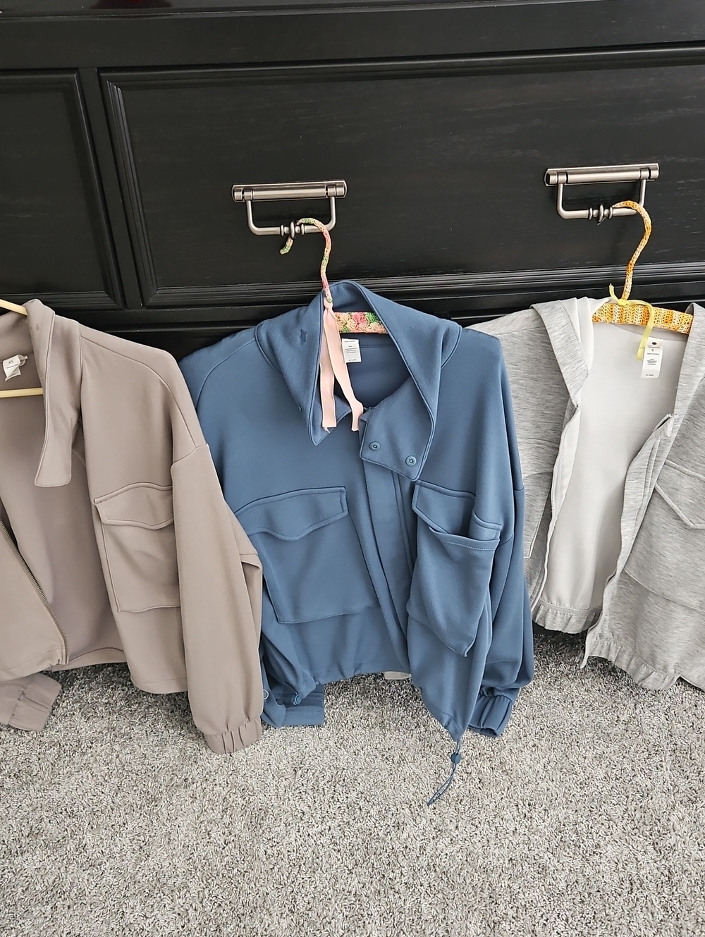 Yogalicious Blue Utility Jacket with Front Pocket Xs,sm,med